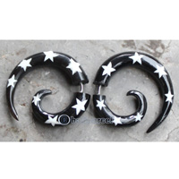 Pair Of Organic Body Piercing, Handmade With Horn