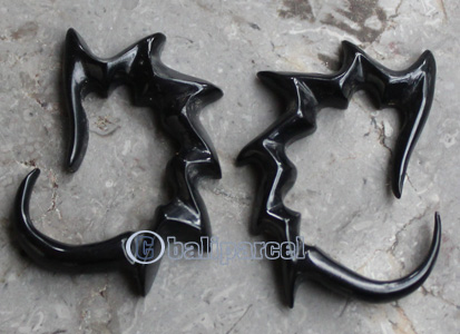 Pair Of Organic Body Piercing, Handmade With Horn