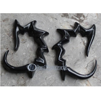 Pair Of Organic Body Piercing, Handmade With Horn