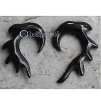 Pair Of Organic Body Piercing, Handmade With Horn