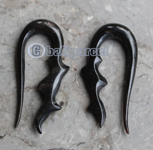Pair Of Organic Body Piercing, Handmade With Horn