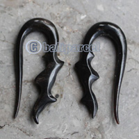 Pair Of Organic Body Piercing, Handmade With Horn