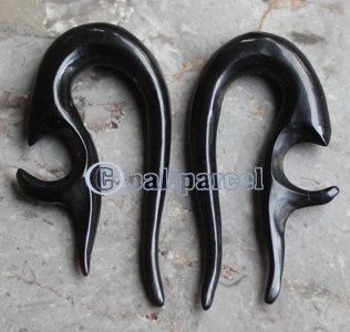 Pair Of Organic Body Piercing, Handmade With Horn