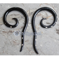 Pair Of Organic Body Piercing, Handmade With Horn
