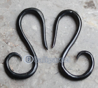 Pair Of Organic Body Piercing, Handmade With Horn