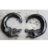 Pair Of Organic Body Piercing, Handmade With Horn