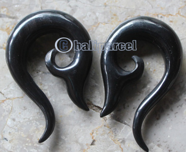 Pair Of Organic Body Piercing, Handmade With Horn
