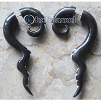Pair Of Organic Body Piercing, Handmade With Horn
