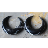 Pair Of Organic Body Piercing, Handmade With Horn