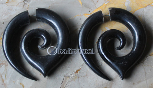 Pair Of Organic Body Piercing, Handmade With Horn