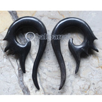 Pair Of Organic Body Piercing, Handmade With Horn