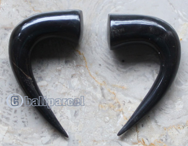 Pair Of Organic Body Piercing, Handmade With Horn
