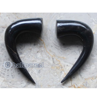 Pair Of Organic Body Piercing, Handmade With Horn