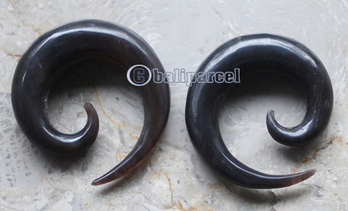 Pair Of Organic Body Piercing, Handmade With Horn