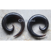 Pair Of Organic Body Piercing, Handmade With Horn