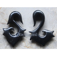 Pair Of Organic Body Piercing, Handmade With Horn