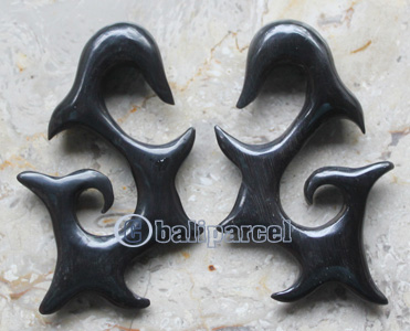 Pair Of Organic Body Piercing, Handmade With Horn