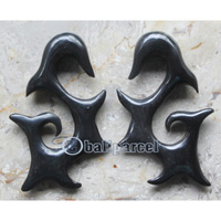 Pair Of Organic Body Piercing, Handmade With Horn