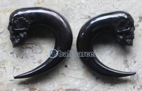 Pair Of Organic Body Piercing, Handmade With Horn