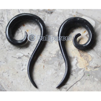 Pair Of Organic Body Piercing, Handmade With Horn