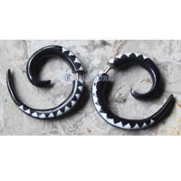 Pair Of Organic Body Piercing, Handmade With Horn