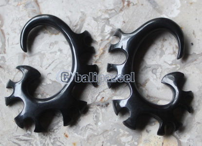 Pair Of Organic Body Piercing, Handmade With Horn