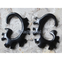 Pair Of Organic Body Piercing, Handmade With Horn