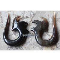 Pair Of Organic Body Piercing, Handmade With Horn