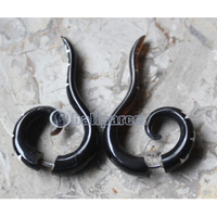 Pair Of Organic Body Piercing, Handmade With Horn