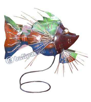 Fish, Made From Iron With Handpainted