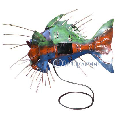 Fish, Made From Iron With Handpainted