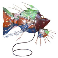 Fish, Made From Iron With Handpainted