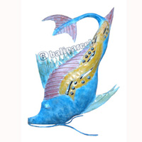 Fish, Made From Iron With Handpainted