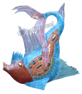 Fish, Made From Iron With Handpainted