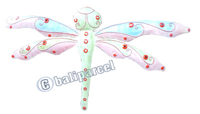 Dragonfly, Made From Iron With Hanpainted