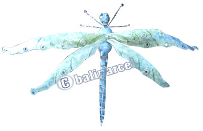 Dragonfly, Made From Iron With Hanpainted