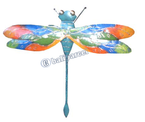 Dragonfly, Made From Iron With Hanpainted