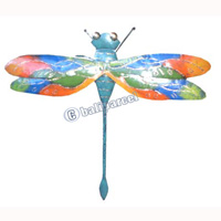 Dragonfly, Made From Iron With Hanpainted