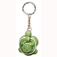 Turtle Keyrings, Made From Wood With Handpainted