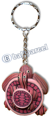 Turtle Keyrings, Made From Wood With Handpainted