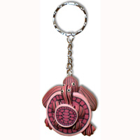 Turtle Keyrings, Made From Wood With Handpainted