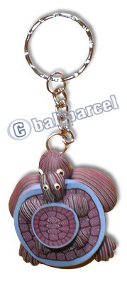 Turtle Keyrings, Made From Wood With Handpainted