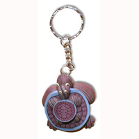 Turtle Keyrings, Made From Wood With Handpainted