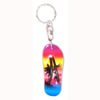 Airbrushed Keyrings, Made From Wood With Airbrush