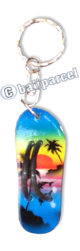 Airbrushed Keyrings, Made From Wood With Airbrush