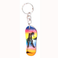 Airbrushed Keyrings, Made From Wood With Airbrush