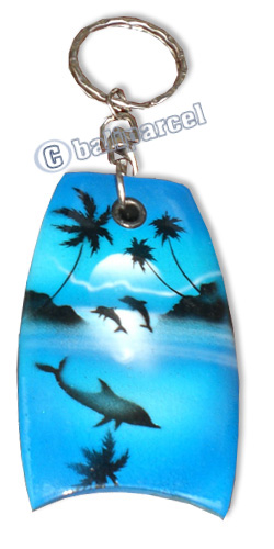 Airbrushed Keyrings, Made From Wood With Airbrush