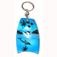 Airbrushed Keyrings, Made From Wood With Airbrush