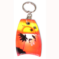 Airbrushed Keyrings, Made From Wood With Airbrush