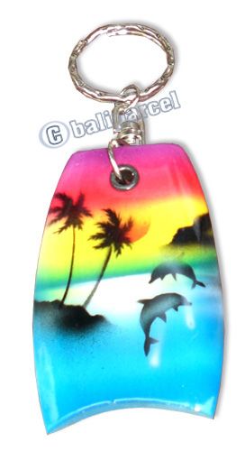 Airbrushed Keyrings, Made From Wood With Airbrush